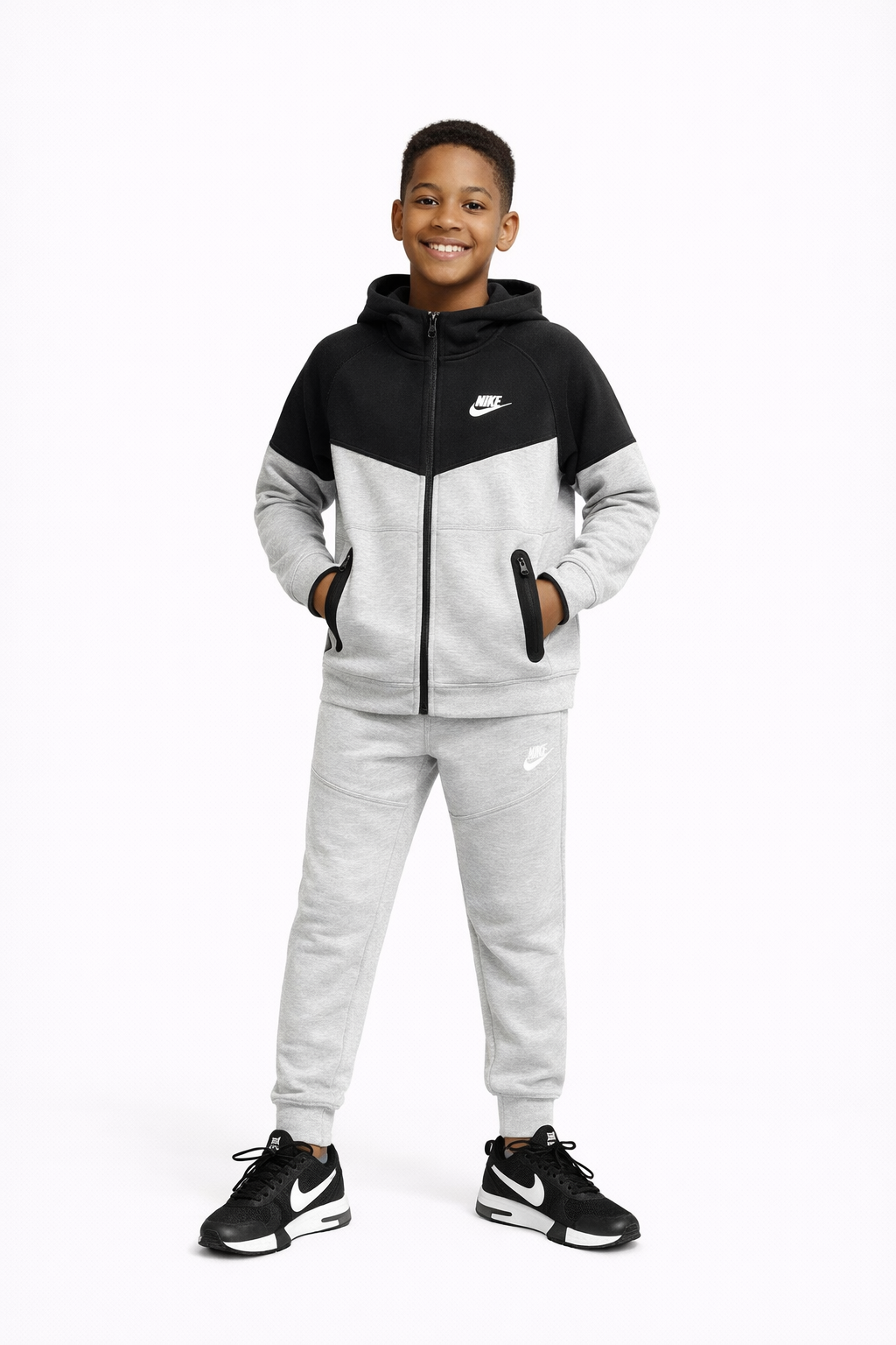 TECH FLEECE 2024 COCUK TAKIM - GRI/SIYAH