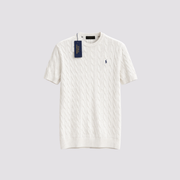 CABLE KNIT T-SHIRT - BEYAZ