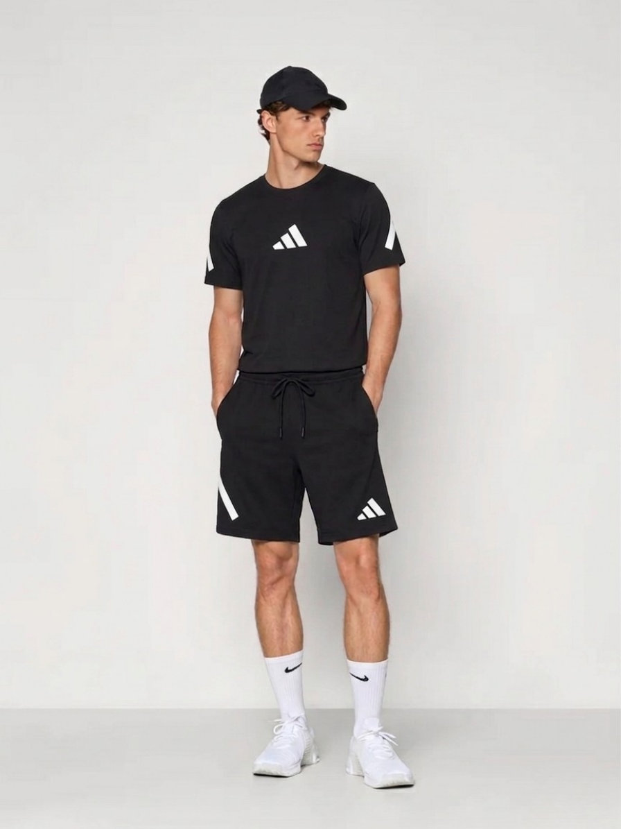 ADIDAS SIYAH YAZLIK TAKIM - BEYAZ LOGO