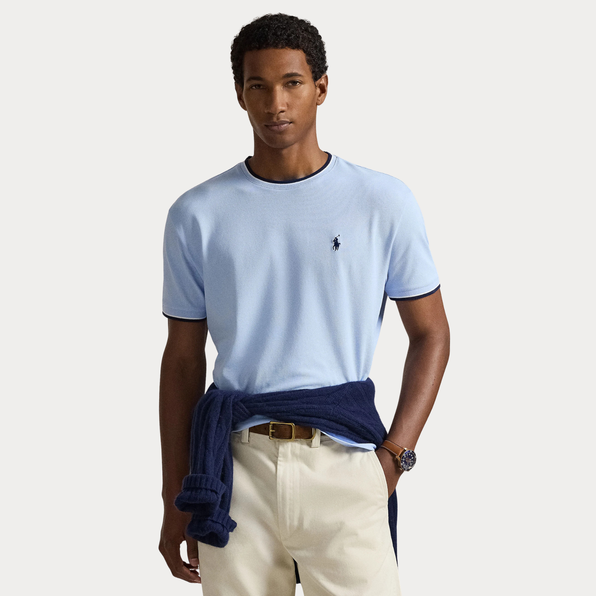 BASIC MAVI POLO TSHIRT