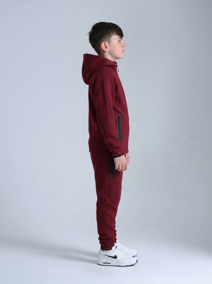 TURKIYE TECH FLEECE ERKEK ÇOCUK TAKIM - BORDO