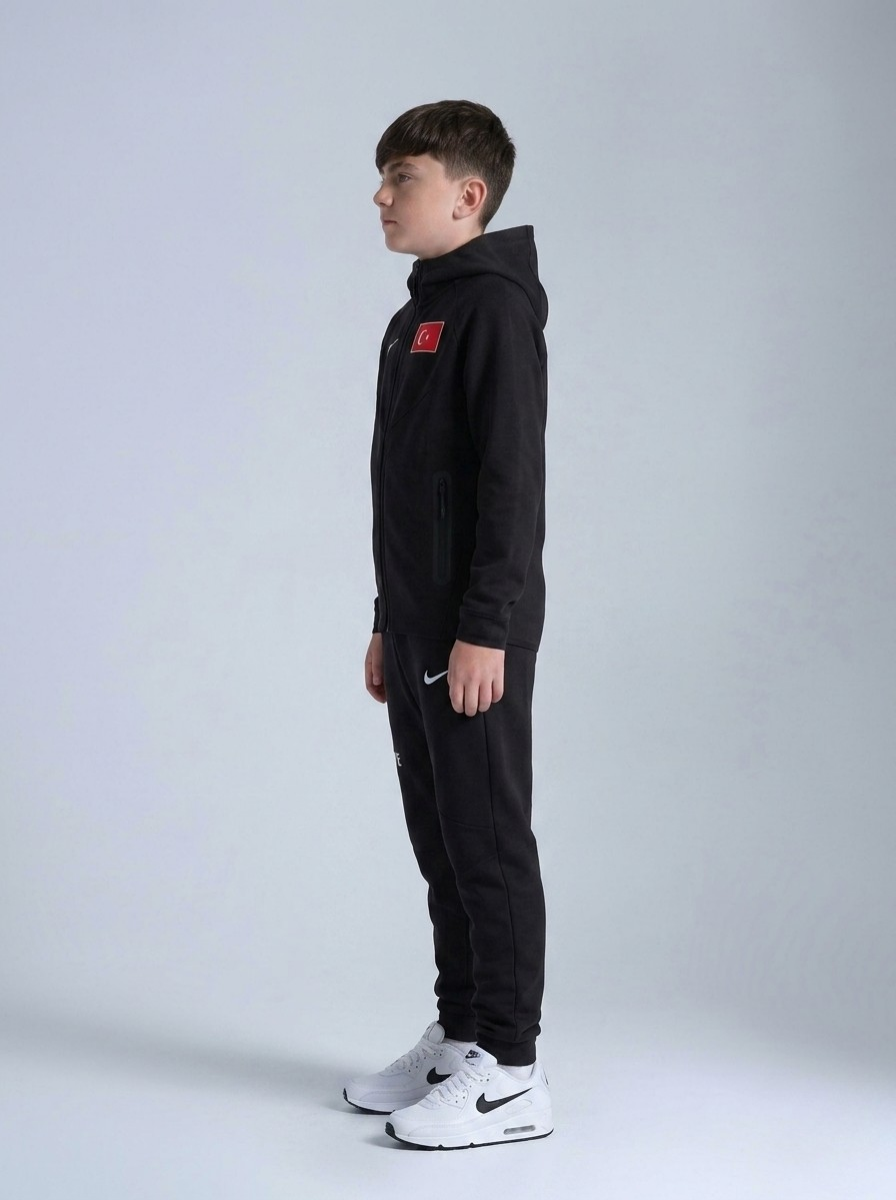 TURKIYE TECH FLEECE ERKEK ÇOCUK TAKIM - SİYAH
