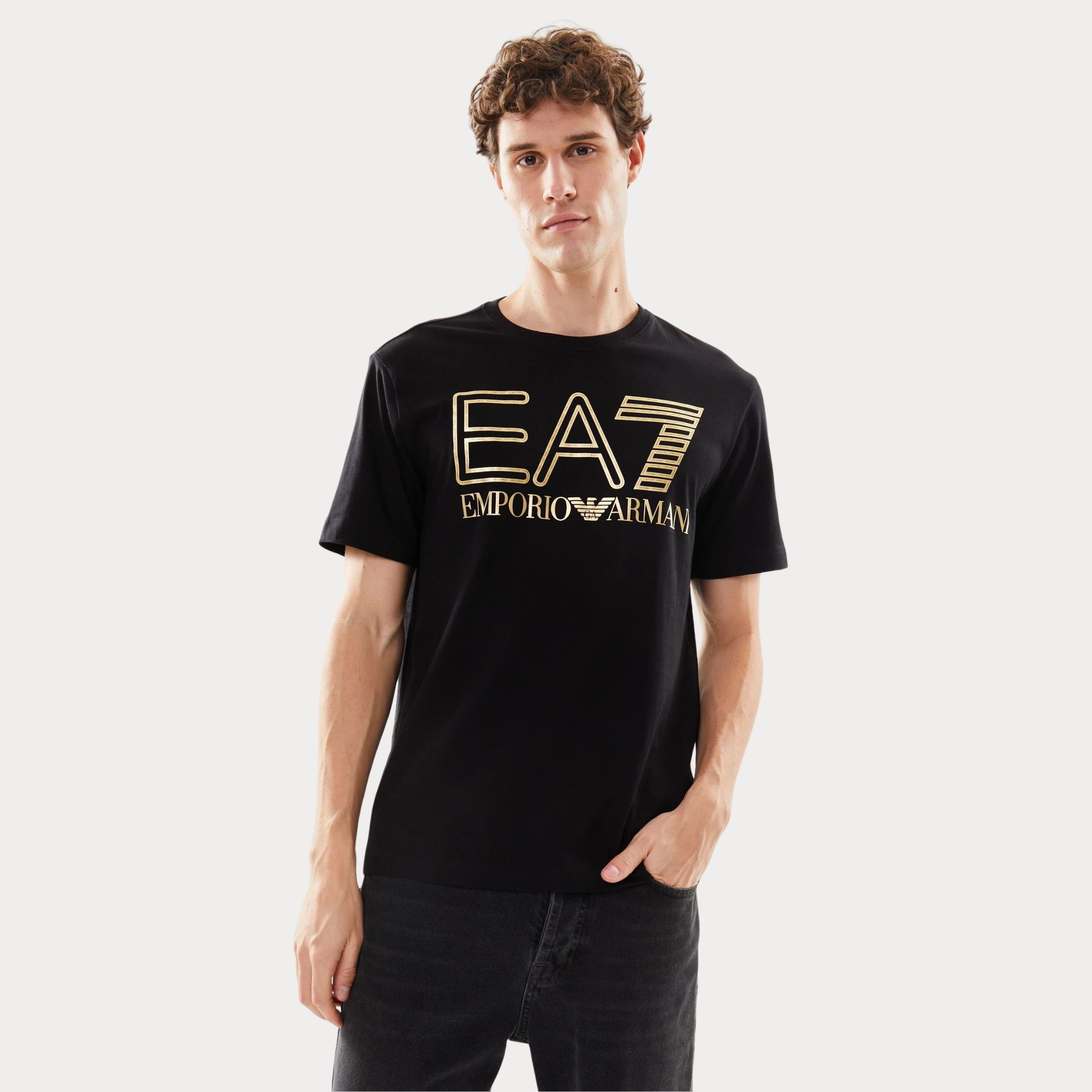 EA7 GOLD BASIC SIYAH TSHIRT