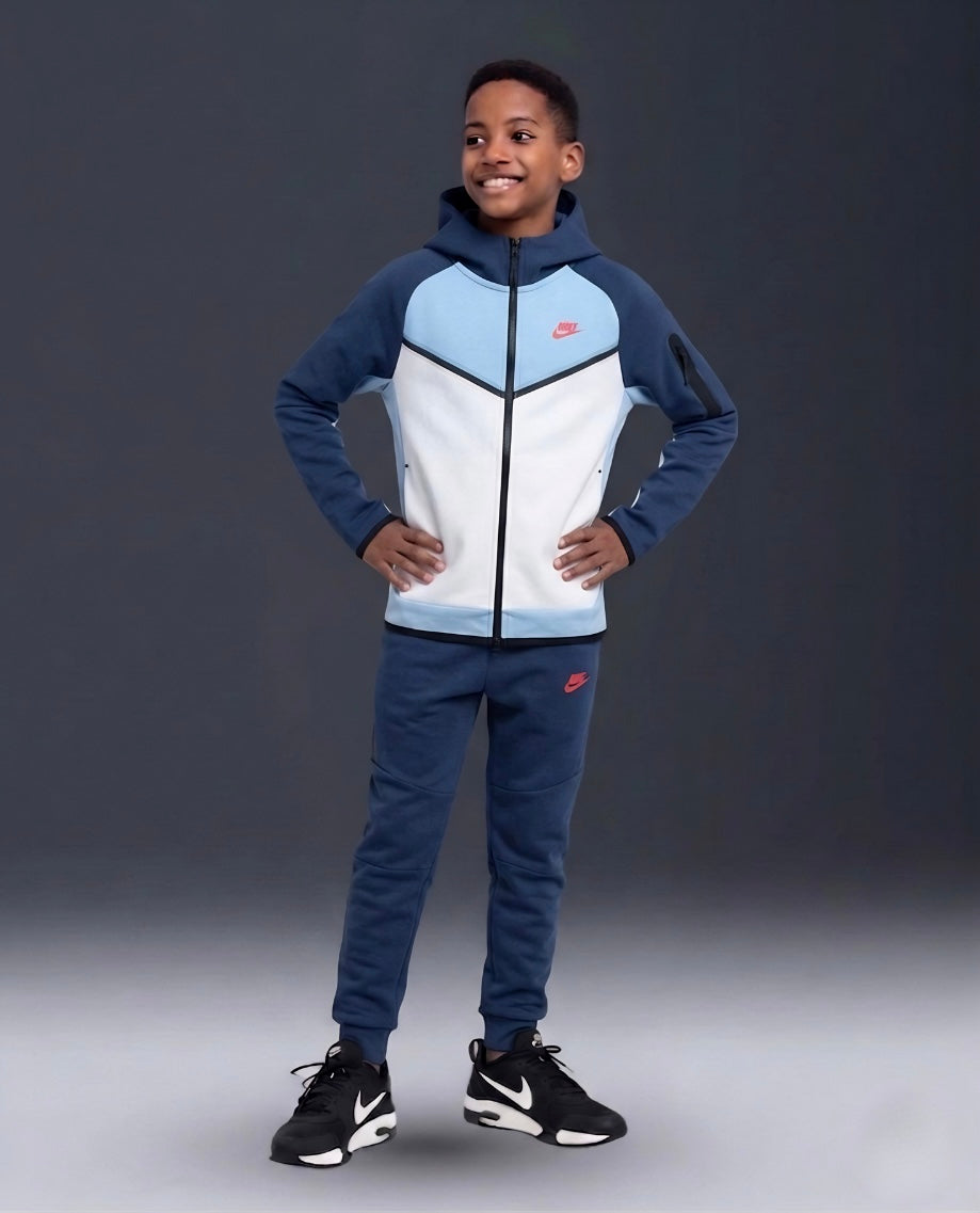 TECH FLEECE 2025 COCUK TAKIM - LACIVERT/BEYAZ T