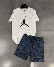 JORDAN MİD LOGO YAZLIK TAKIM - BEYAZ