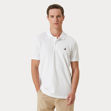 POLO YAKA CROWN LOGO BEYAZ TSHIRT