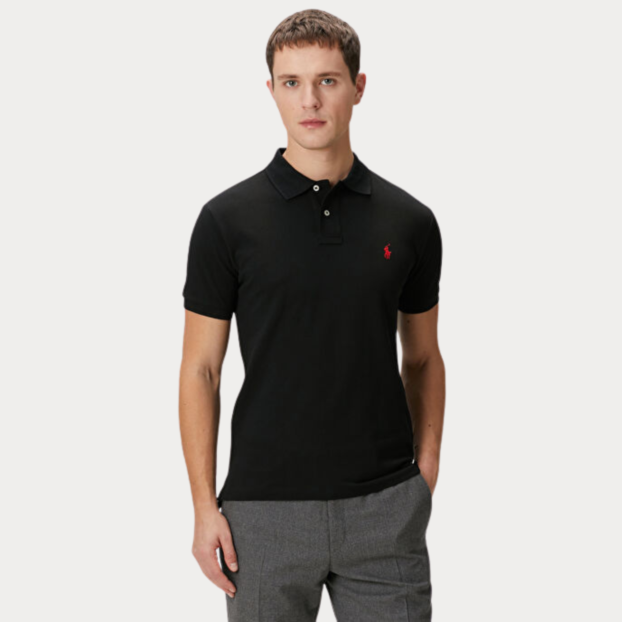 POLO YAKA POLO LOGO SIYAH TSHIRT