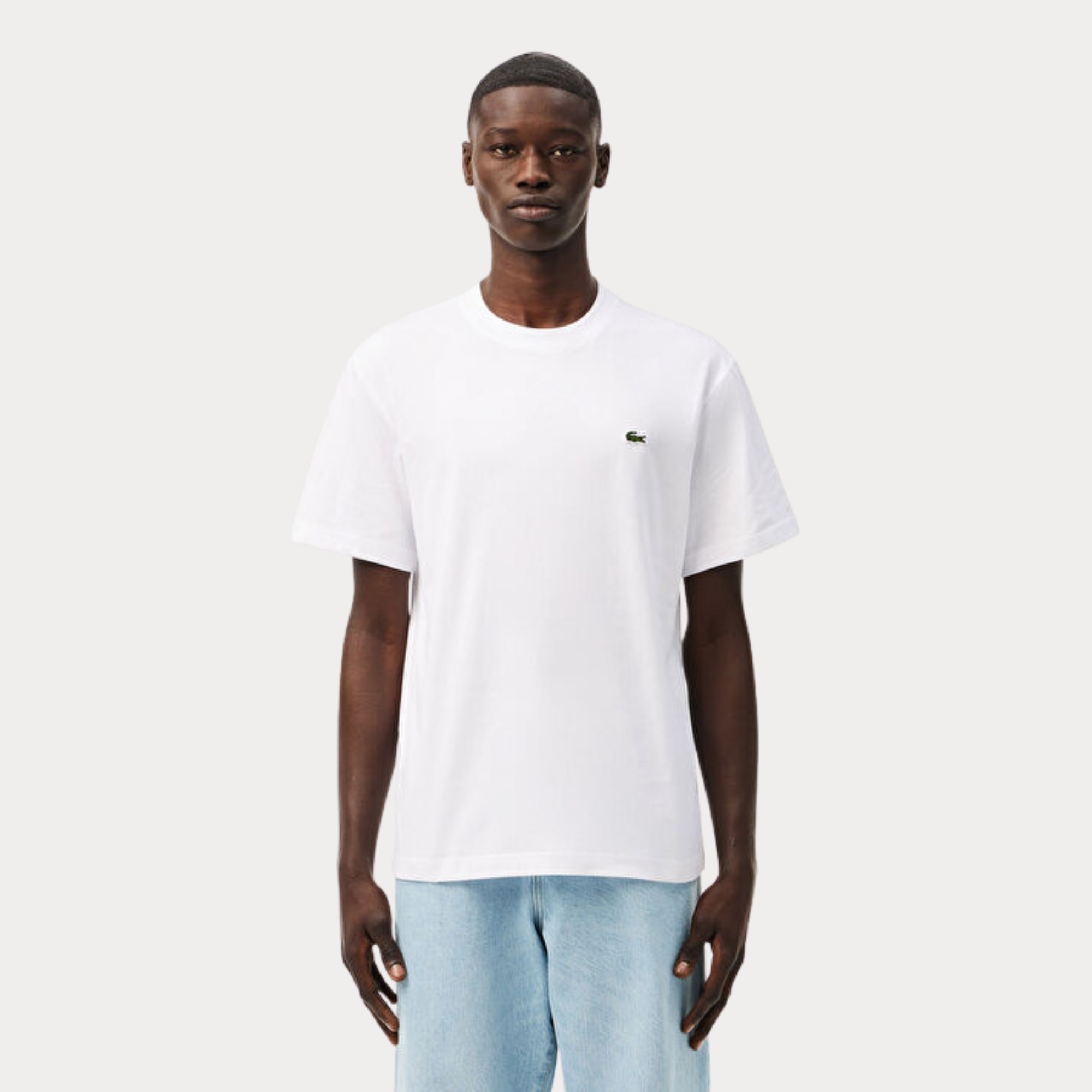 BASIC YESIL TIMSAH LOGO BEYAZ TSHIRT