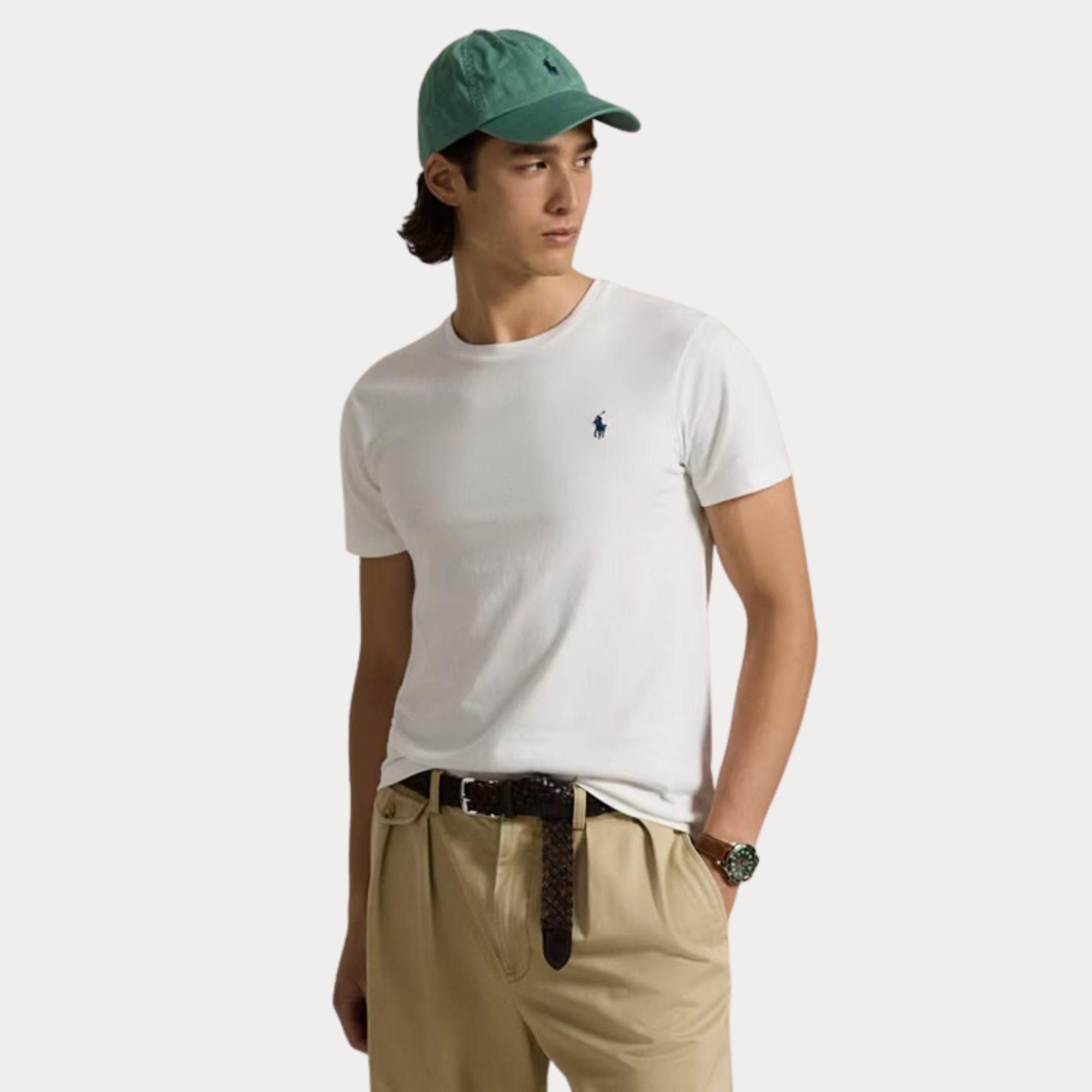 BASIC YAKA POLO LOGO BEYAZ TSHIRT
