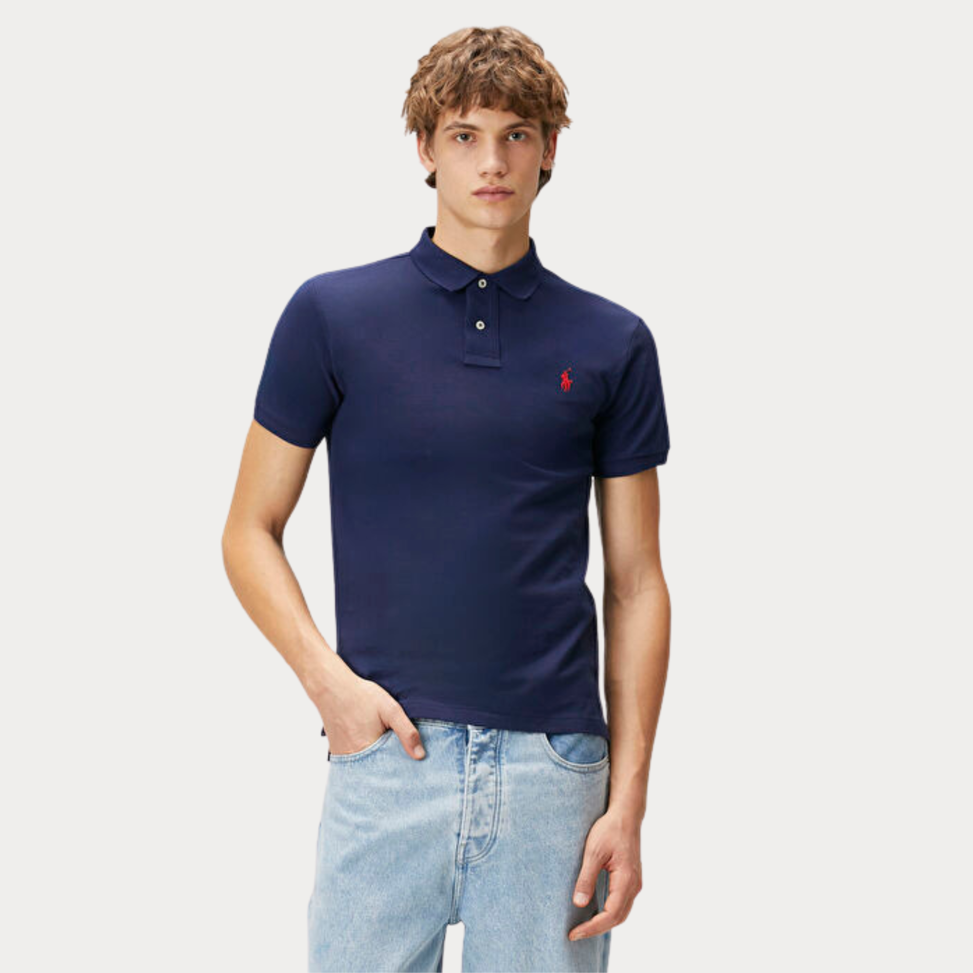POLO YAKA POLO LOGO LACIVERT TSHIRT