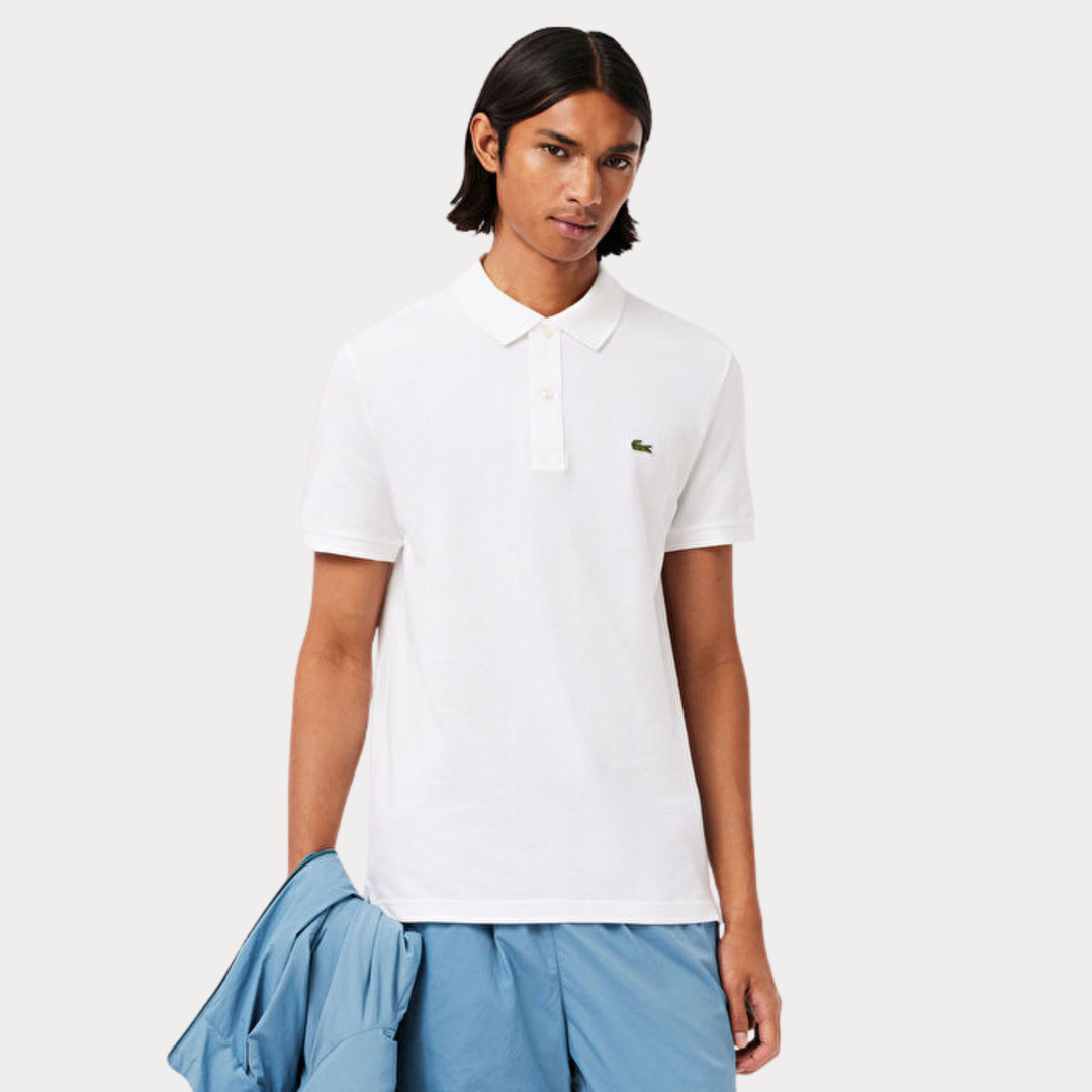 POLO YAKA YESIL TIMSAH LOGO BEYAZ TSHIT