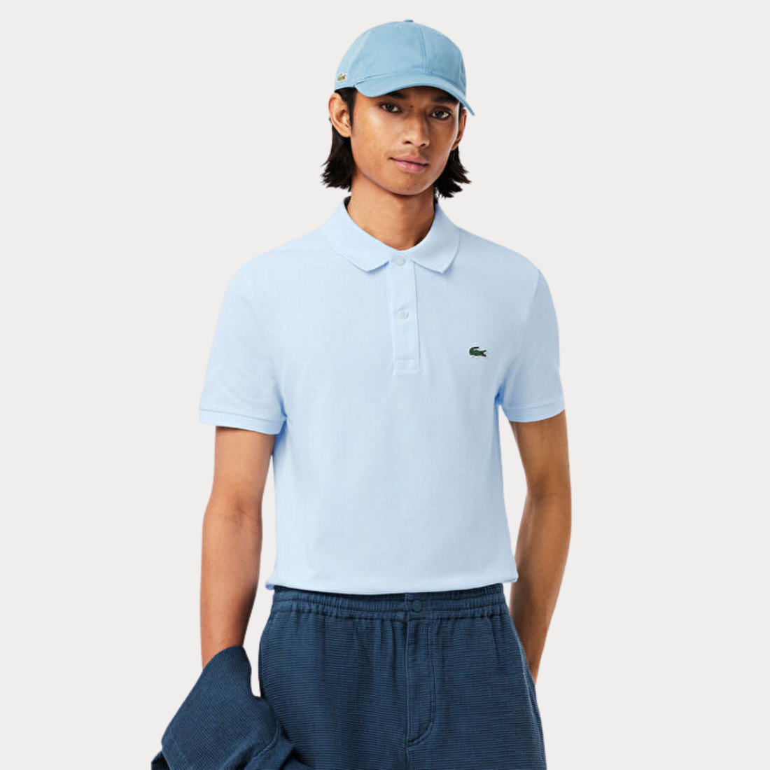 POLO YAKA YESIL TIMSAH LOGO MAVI TSHIRT