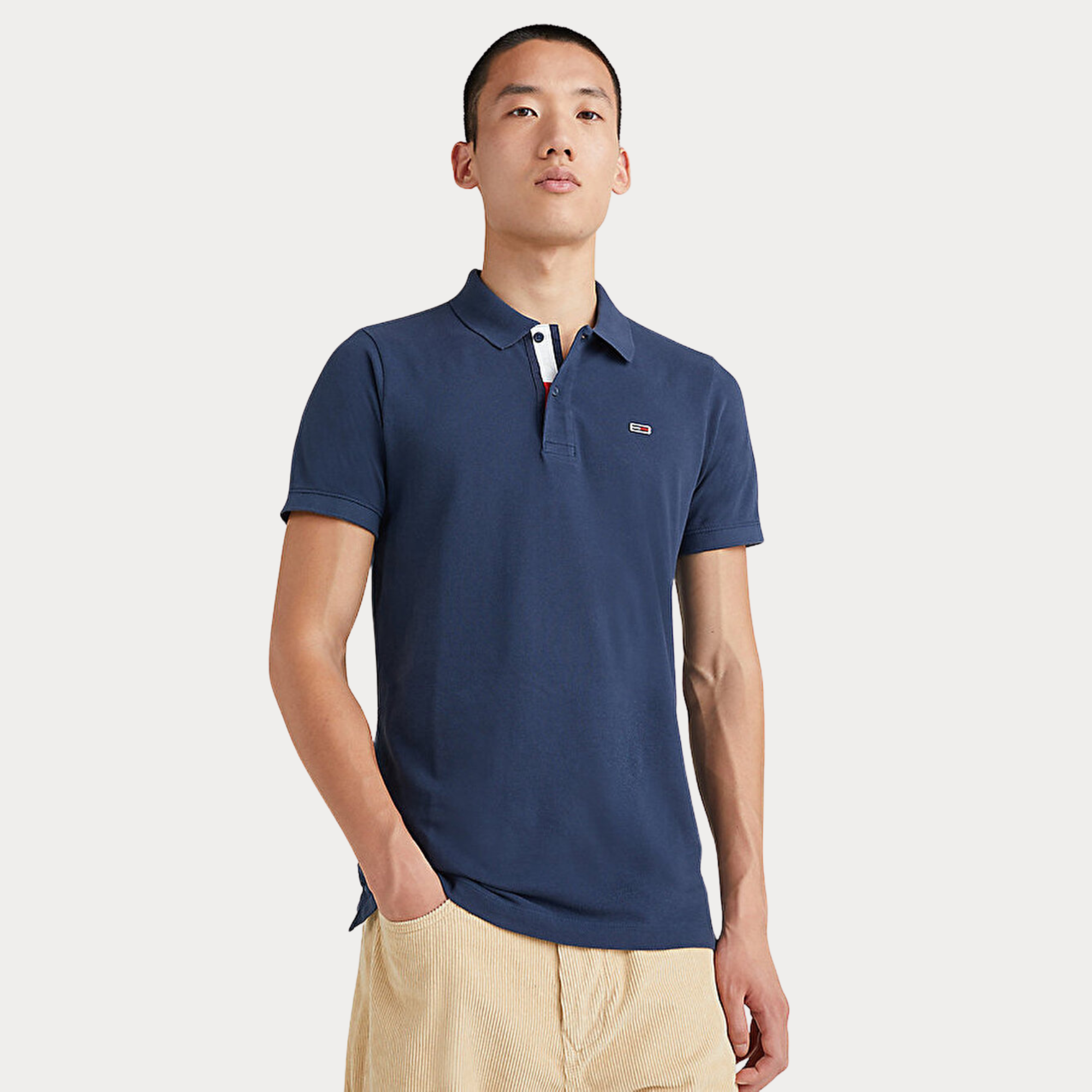 POLO YAKA TOMMY LOGO LACIVERT TSHIRT