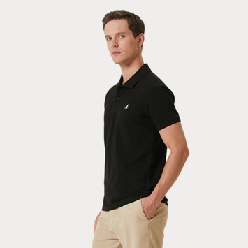 POLO YAKA CROWN LOGO SIYAH TSHIRT