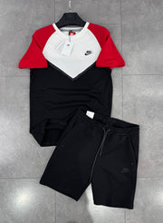 TECH FLEECE YAZLIK TAKIM - SIYAH/KIRMIZI