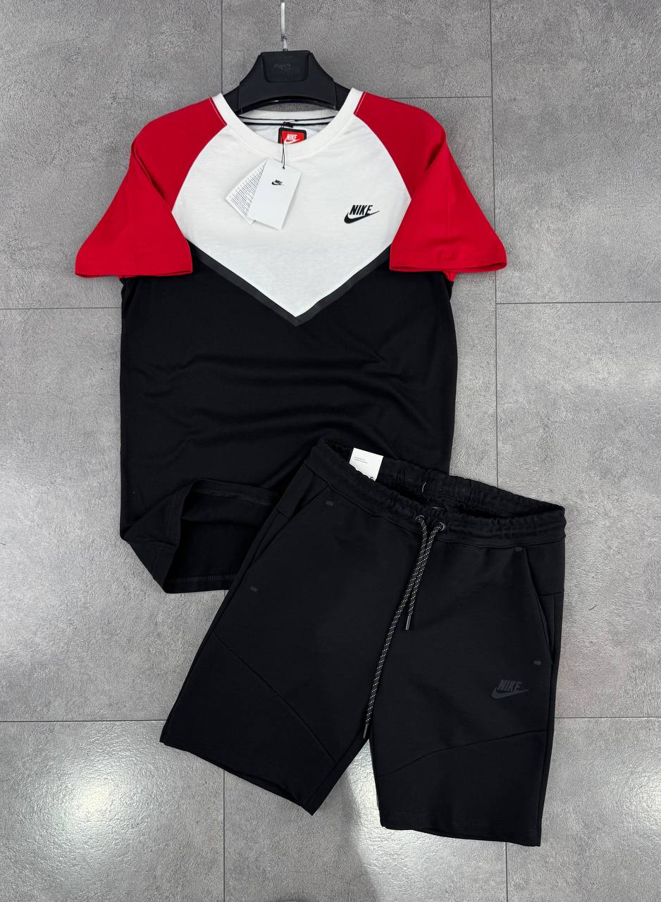 TECH FLEECE YAZLIK TAKIM - SIYAH/KIRMIZI