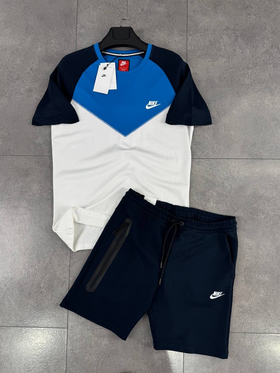 TECH FLEECE YAZLIK TAKIM - BEYAZ/MAVI