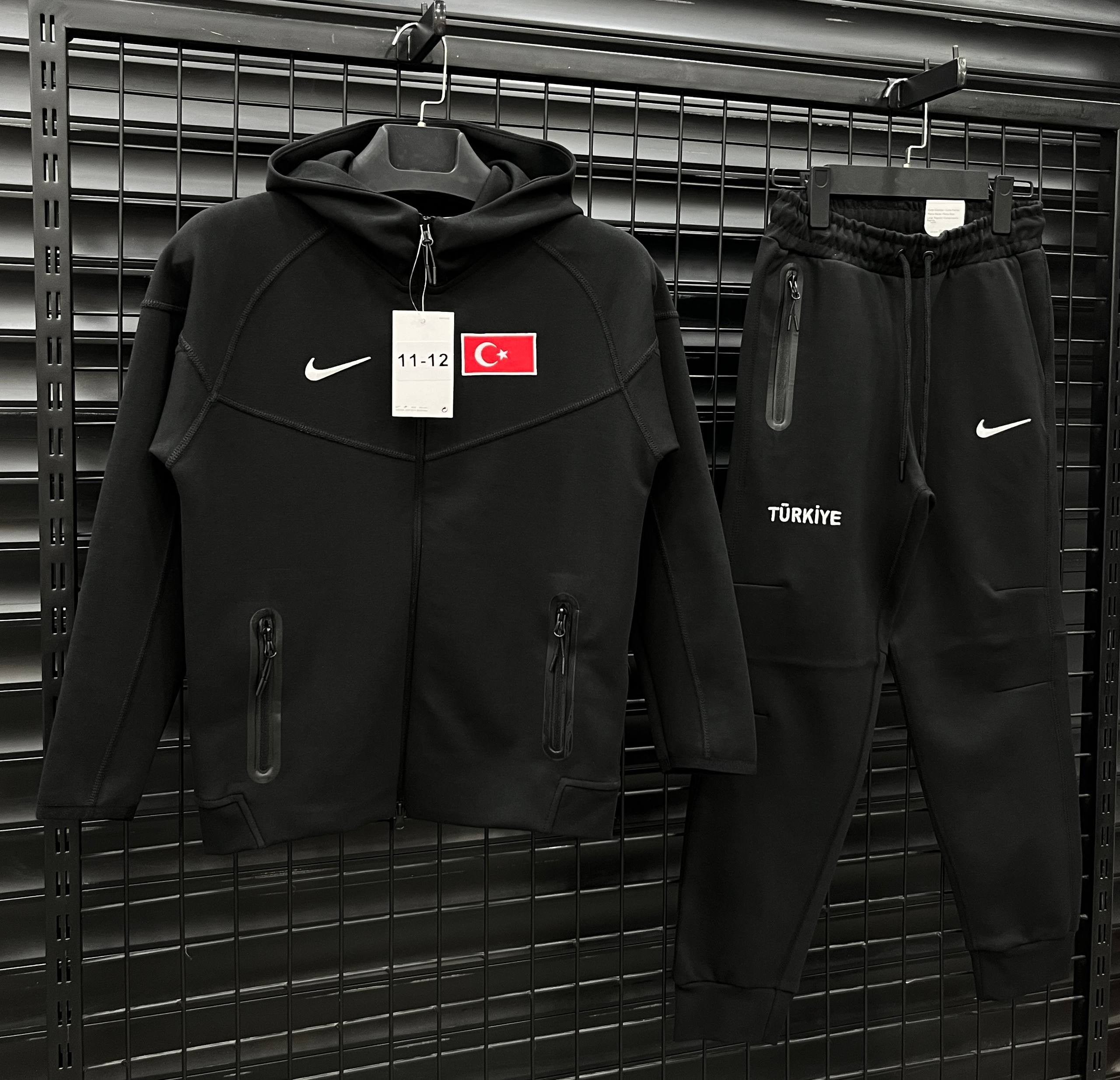 TURKIYE TECH FLEECE KIZ ÇOCUK TAKIM - SİYAH